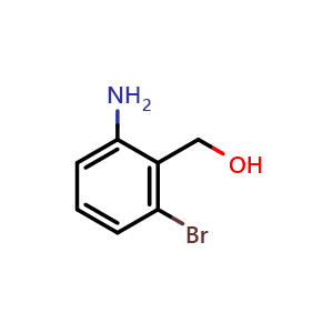Chemical structure of 2-Amino-6-bromobenzyl Alcohol , CAS 861106-92-5, AChemBlock U135570