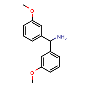 Chemical structure of alpha-(3-Methoxyphenyl)-3-methyloxybenzylamine , CAS 860598-16-9, AChemBlock U135571