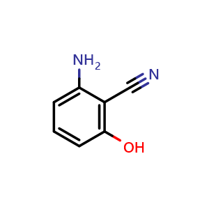 Chemical structure of 2-Amino-6-hydroxybenzonitrile , CAS 859960-36-4, AChemBlock U135575