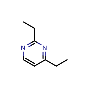 Chemical structure of 2,4-Diethylpyrimidine , CAS 857990-28-4, AChemBlock U135584