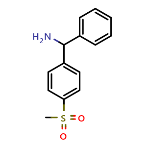 Chemical structure of alpha-(4-Methylsulfonylphenyl)benzylamine , CAS 854207-66-2, AChemBlock U135606