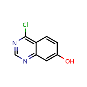 Chemical structure of 4-Chloro-7-hydroxyquinazoline , CAS 849345-42-2, AChemBlock U135635