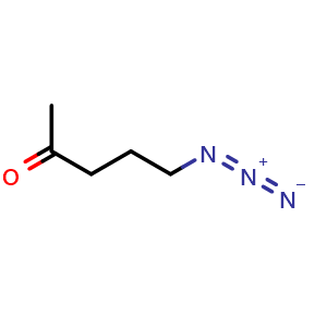 Chemical structure of 5-Azido-2-pentanone , CAS 84702-73-8, AChemBlock U135648