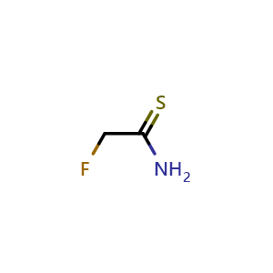 Chemical structure of 2-Fluoroethanethioamide , CAS 84350-43-6, AChemBlock U135663