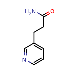 Chemical structure of 3-(3-Pyridyl)propanamide , CAS 84199-99-5, AChemBlock U135667