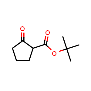 Chemical structure of tert-Butyl 2-Oxocyclopentanecarboxylate , CAS 84109-76-2, AChemBlock U135669