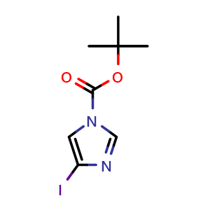 Chemical structure of 1-Boc-4-iodo-1H-imidazole , CAS 840481-77-8, AChemBlock U135673