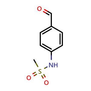 Chemical structure of 4-(Methylsulfonamido)benzaldehyde , CAS 83922-54-7, AChemBlock U135675