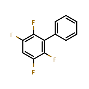 Chemical structure of 2,3,5,6-Tetrafluorobiphenyl , CAS 834-89-9, AChemBlock U135683