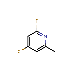 Chemical structure of 2,4-difluoro-6-methyl-pyridine , CAS 83261-73-8, AChemBlock U135687