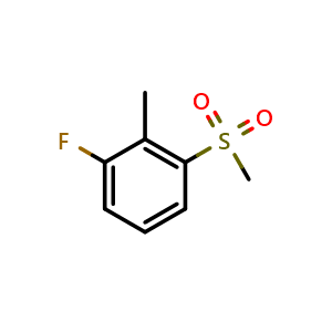 Chemical structure of 2-Fluoro-6-(methylsulfonyl)toluene , CAS 828270-59-3, AChemBlock U135696