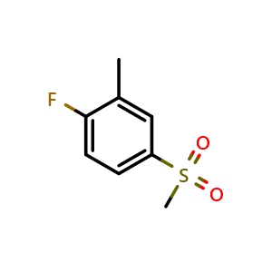 Chemical structure of 2-Fluoro-5-(methylsulfonyl)toluene , CAS 828270-58-2, AChemBlock U135697