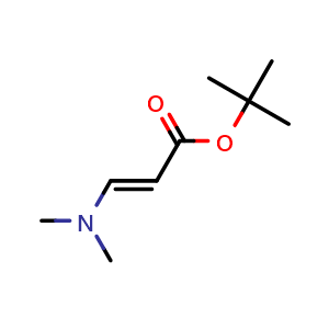 Chemical structure of tert-Butyl 3-(Dimethylamino)acrylate , CAS 818-00-8, AChemBlock U135712