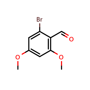 Chemical structure of 2-Bromo-4,6-dimethoxybenzaldehyde , CAS 81574-69-8, AChemBlock U135717