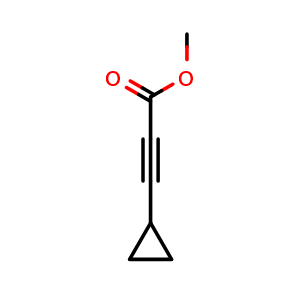 Chemical structure of Methyl 3-Cyclopropylpropiolate , CAS 80866-48-4, AChemBlock U135731