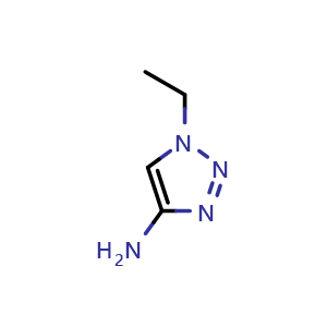 Chemical structure of 4-Amino-1-ethyl-1H-1,2,3-triazole , CAS 802915-18-0, AChemBlock U135744