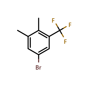 Chemical structure of 5-Bromo-1,2-dimethyl-3-(trifluoromethyl)benzene , CAS 80245-29-0, AChemBlock U135745