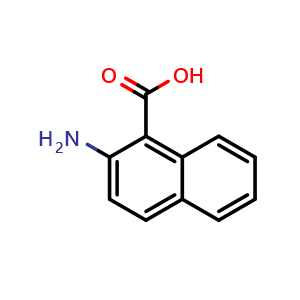 Chemical structure of 2-Amino-1-naphthoic acid , CAS 79979-69-4, AChemBlock U135754