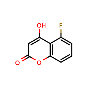 Chemical structure of 5-Fluoro-4-hydroxy-2H-chromen-2-one , CAS 799262-09-2, AChemBlock U135755