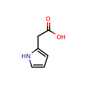 Chemical structure of Pyrrole-2-acetic acid , CAS 79673-53-3, AChemBlock U135761