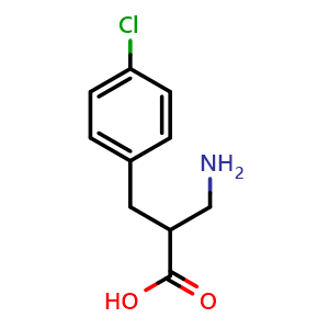 Chemical structure of 3-Amino-2-(4-chlorobenzyl)propanoic acid , CAS 791615-75-3, AChemBlock U135768