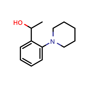 Chemical structure of 1-[2-(1-Piperidyl)phenyl]ethanol , CAS 78648-37-0, AChemBlock U135779