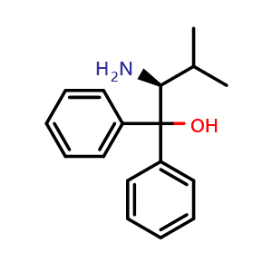 Chemical structure of (S)-(-)-2-Amino-3-methyl-1,1-diphenyl-1-butanol , CAS 78603-95-9, AChemBlock U135781