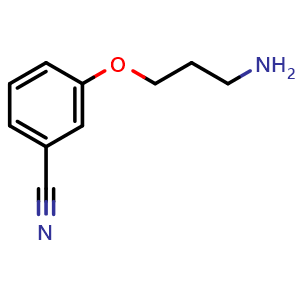 Chemical structure of 3-(3-Aminopropoxy)benzonitrile , CAS 785760-03-4, AChemBlock U135783