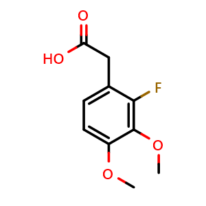 Chemical structure of 2-(2-fluoro-3,4-dimethoxyphenyl)acetic acid , CAS 78495-65-5, AChemBlock U135784