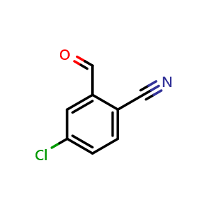 Chemical structure of 4-Chloro-2-formylbenzonitrile , CAS 77532-89-9, AChemBlock U135793