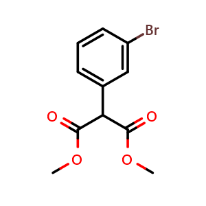 Chemical structure of Dimethyl 2-(3-Bromophenyl)malonate , CAS 773134-24-0, AChemBlock U135806