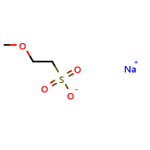Chemical structure of Sodium 2-methoxyethanesulfonate , CAS 77281-03-9, AChemBlock U135808