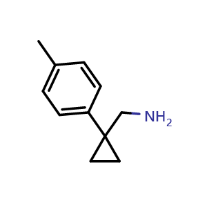 Chemical structure of 1-(4-Methylphenyl)cyclopropanemethanamine , CAS 771582-87-7, AChemBlock U135812