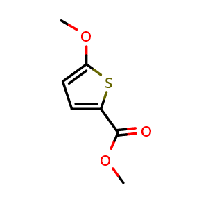 Chemical structure of Methyl 5-Methoxy-2-thiophenecarboxylate , CAS 77133-25-6, AChemBlock U135815