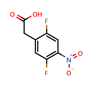 Chemical structure of 2-(2,5-Difluoro-4-nitrophenyl)acetic acid , CAS 770719-22-7, AChemBlock U135818