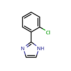 Chemical structure of 2-(2-Chlorophenyl)imidazole , CAS 76875-22-4, AChemBlock U135823