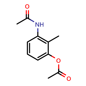 Chemical structure of 3-Acetamido-2-methylphenyl Acetate , CAS 76064-16-9, AChemBlock U135850