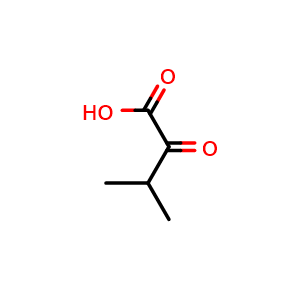 Chemical structure of 3-Methyl-2-oxo-butanoic acid , CAS 759-05-7, AChemBlock U135856