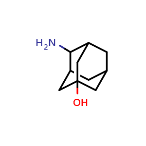 Chemical structure of 4-Amino-1-hydroxyadamantane , CAS 75375-89-2, AChemBlock U135875