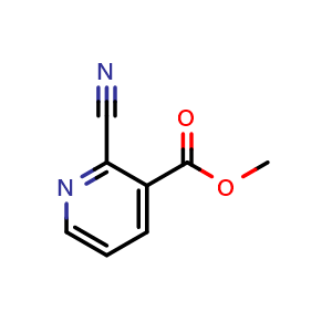 Chemical structure of Methyl 2-cyanopyridine-3-carboxylate , CAS 75358-89-3, AChemBlock U135877