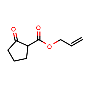 Chemical structure of Allyl 2-Oxocyclopentanecarboxylate , CAS 75265-67-7, AChemBlock U135883