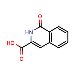 Chemical structure of 1-Oxo-1,2-dihydroisoquinoline-3-carboxylic acid , CAS 7509-13-9, AChemBlock U135887