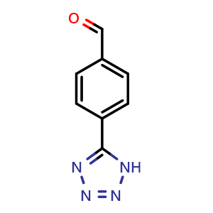 Chemical structure of 4-(1H-Tetrazol-5-yl)benzaldehyde , CAS 74815-22-8, AChemBlock U135895
