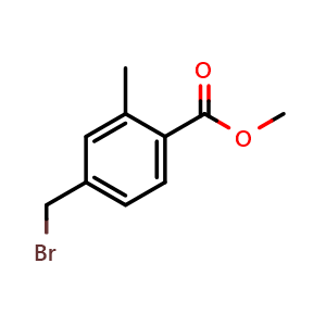 Chemical structure of Methyl 4-(Bromomethyl)-2-methylbenzoate , CAS 74733-28-1, AChemBlock U135898