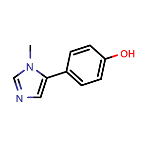 Chemical structure of 4-(1-Methyl-5-imidazolyl)phenol , CAS 74730-75-9, AChemBlock U135899