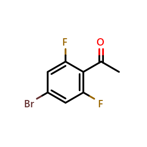 Chemical structure of 4'-Bromo-2',6'-difluoroacetophenone , CAS 746630-34-2, AChemBlock U135902