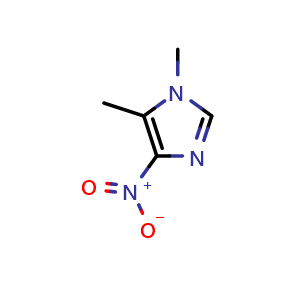 Chemical structure of 1,5-Dimethyl-4-nitroimidazole , CAS 7464-68-8, AChemBlock U135903