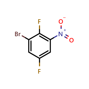 Chemical structure of 1-Bromo-2,5-difluoro-3-nitrobenzene , CAS 741721-51-7, AChemBlock U135919