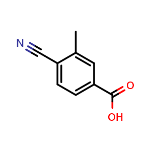 Chemical structure of 4-Cyano-3-methylbenzoic acid , CAS 73831-13-7, AChemBlock U135928