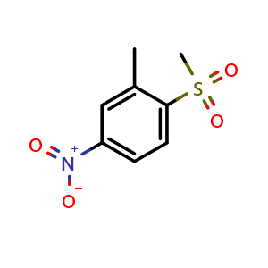 Chemical structure of 2-(Methylsulfonyl)-5-nitrotoluene , CAS 736997-98-1, AChemBlock U135934